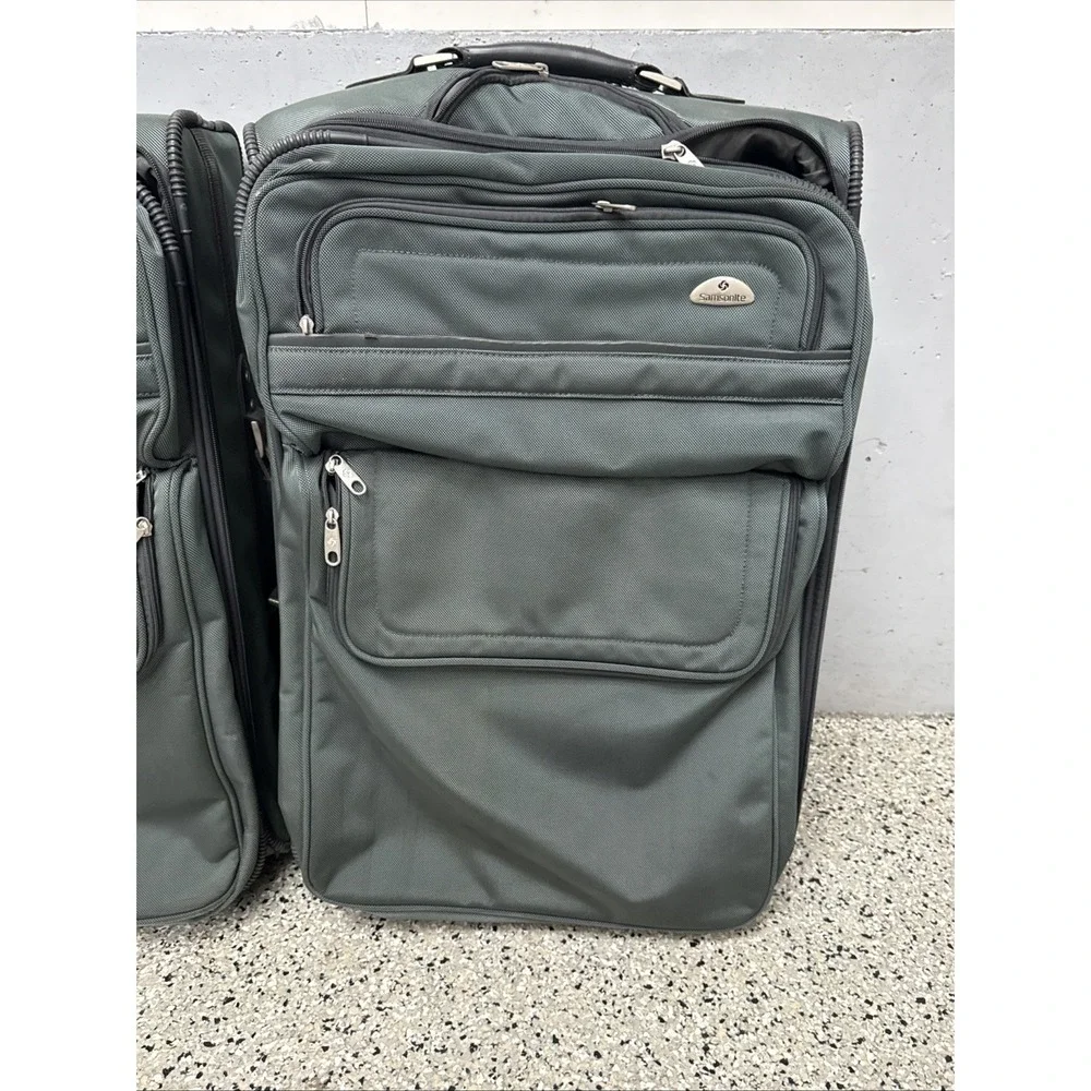 Samsonite Luggage 2 Pack Bundle Suitcase Gray Softside Wheeled 28x18x12 NICE!